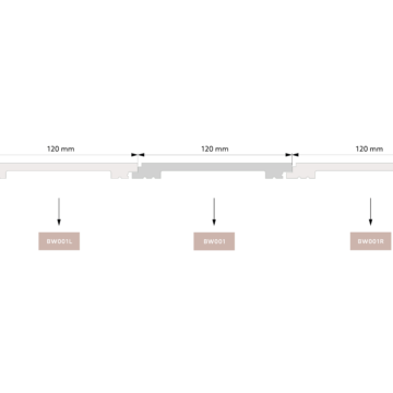 Panel BW001LT, BW001, BW001R från Deco Systems