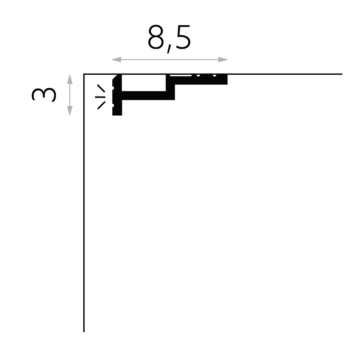 Gardinbräda QL024 från Deco Systems
